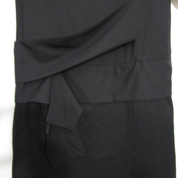 Avant Garde Asymmetric Drape Dress Short Sleeve Pocket - Picture 4 of 10